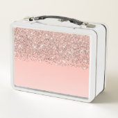 Lunch Box Monogramme à dégradé rose Rose or Confetti (Dos)