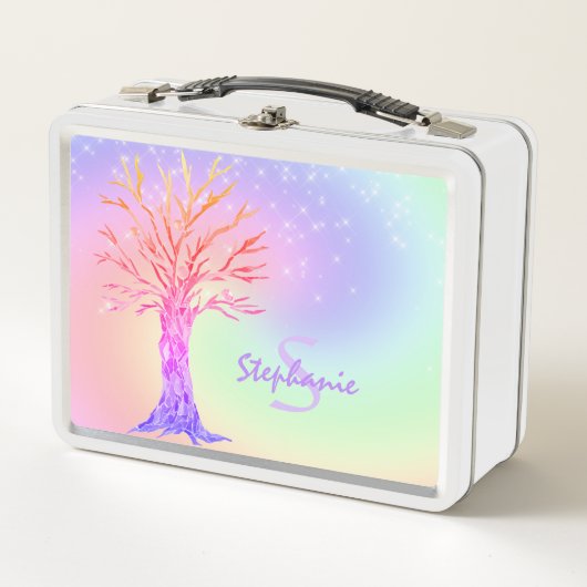 Lunch Box Monogramme Arc-en-ciel couleurs fille (Devant)