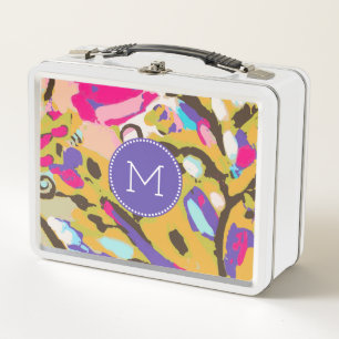 Lunch Box Monogramme   Boho rose Floral I