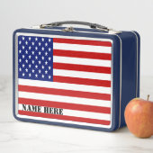 Lunch Box Monogramme Classique du Drapeau Américain Patrioti (En situation)
