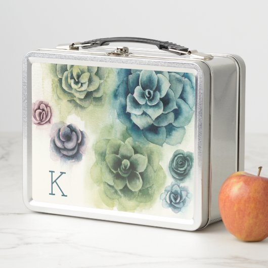 Lunch Box Monogramme | Cluster de succulents (En situation)