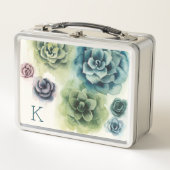 Lunch Box Monogramme | Cluster de succulents (Devant)
