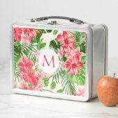 Lunch Box Monogramme de fleurs Hibiscus personnalisé Boîte à (En situation)