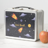 Lunch Box Monogramme de l'espace externe rétro (En situation)