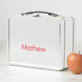 Lunch Box monogramme de lettre initiale simple ajoutez votre (En situation)