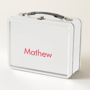 Lunch Box monogramme de lettre initiale simple ajoutez votre