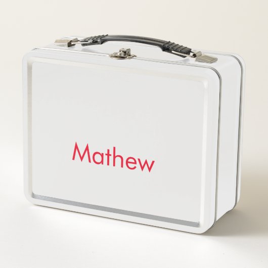 Lunch Box monogramme de lettre initiale simple ajoutez votre (Devant)