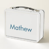 Lunch Box monogramme de lettre initiale simple ajoutez votre (Dos)