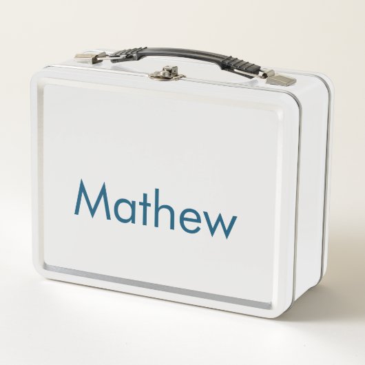 Lunch Box monogramme de lettre initiale simple ajoutez votre (Devant)