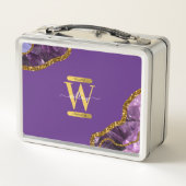 Lunch Box Monogramme de Parties scintillant de la géode d'âg (Dos)