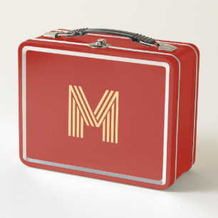 Lunch Box Monogramme d'or moderne enfants filles garçons Coo