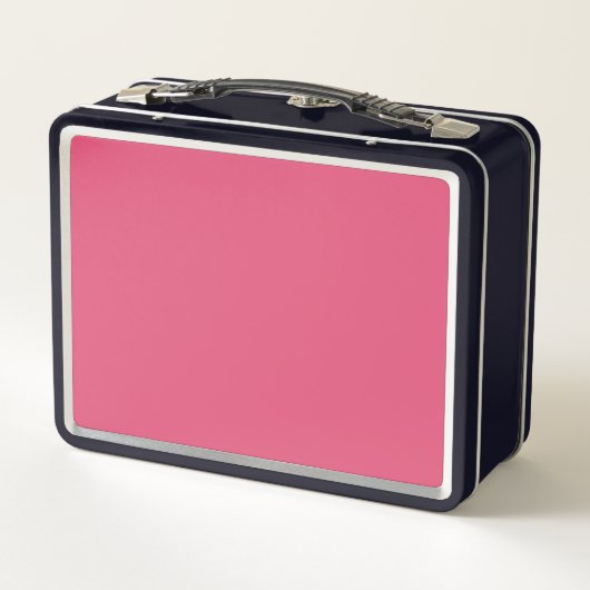 Lunch Box Monogramme Empreinte de léopard rose noir (Dos)