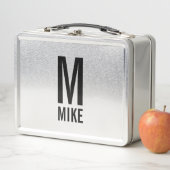 Lunch Box Monogramme et nom personnalisés modernes (En situation)