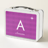 Lunch Box Monogramme & étoile sur parties scintillant royal (Dos)