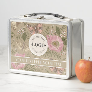 Lunch Box Monogramme floral botanique de fleurs sauvages à l