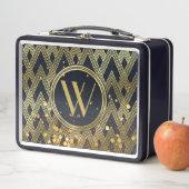 Lunch Box Monogramme géométrique de motif de parties (En situation)