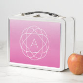 Lunch Box Monogramme géométrique semblable à une fleur | Omb (En situation)