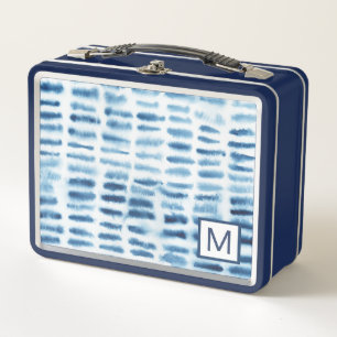 Lunch Box Monogramme   Impression de l'aquarelle Indigio