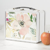 Lunch Box Monogramme | la joie de l'aquarelle du blanc | (En situation)