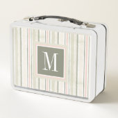 Lunch Box Monogramme | la joie des rayures d'aquarelle du (Dos)