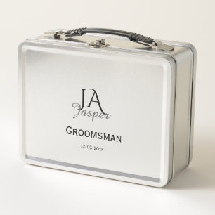 Lunch Box Monogramme personnalisé témoin nom date
