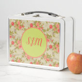 Lunch Box Monogramme Rose de Shabby (En situation)