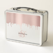 Lunch Box Monogramme Rose tendance Pink Gold (Dos)