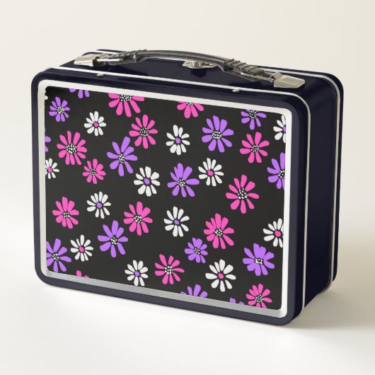 Lunch Box Monogramme violet et rose vif (Dos)