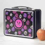 Lunch Box Monogramme violet et rose vif (En situation)
