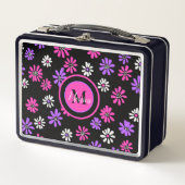 Lunch Box Monogramme violet et rose vif (Devant)