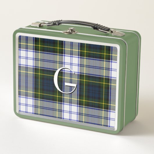 Lunch Box Monogrammed Gordon habiller Plaid Boîte à lunch en (Devant)