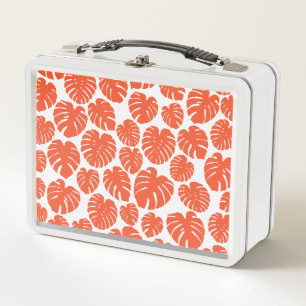 Lunch Box Monstera - Orange et blanc