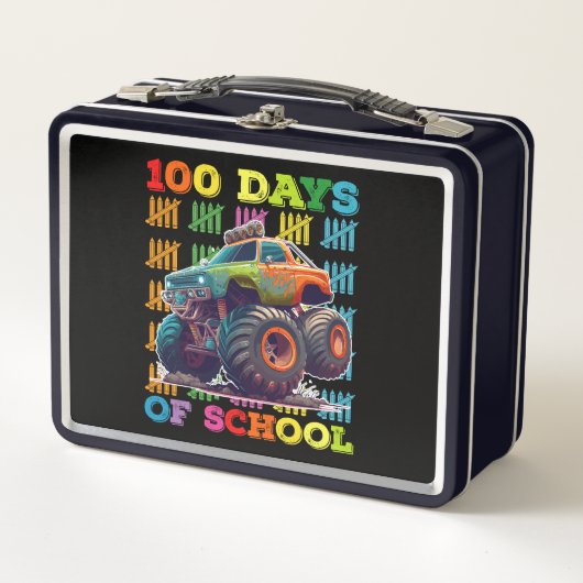 Lunch Box Monstre de camion de 100 jours d'école enseignant (Devant)