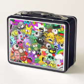 Lunch Box Monstres caractères mignons Motif d'Halloween (Dos)