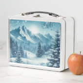 Lunch Box Montagne enneigée en hiver (En situation)