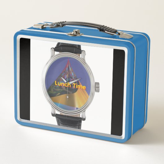 Lunch Box Montre de poignet Bleu (Devant)