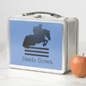 Lunch Box Montrez le cavalier qui franchit un obstacle. (En situation)