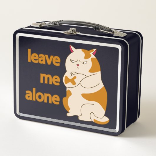 Lunch Box Moody Fat chat me laisser seul métal boîte à déjeu (Devant)