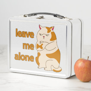Lunch Box Moody Fat chat me laisser seul métal boîte à déjeu