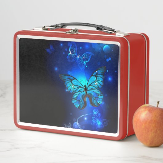Lunch Box Morpho Butterfly in the Dark Background (En situation)