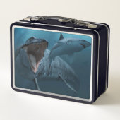Lunch Box Mosasaurus pourchasse le requin (Dos)