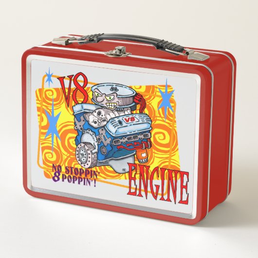 LUNCH BOX MOTEUR CARTOON V-8 (Devant)