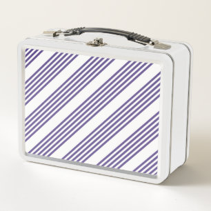 Lunch Box Motif à cinq bandes Ultra violet et blanc