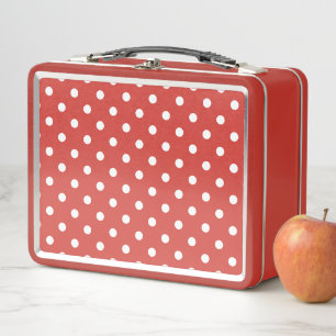 Lunch Box Motif à pois rouges et blancs