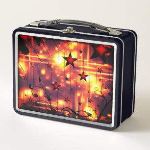 Lunch Box Motif Abstrait Lumineux Étoilé Foudroyant