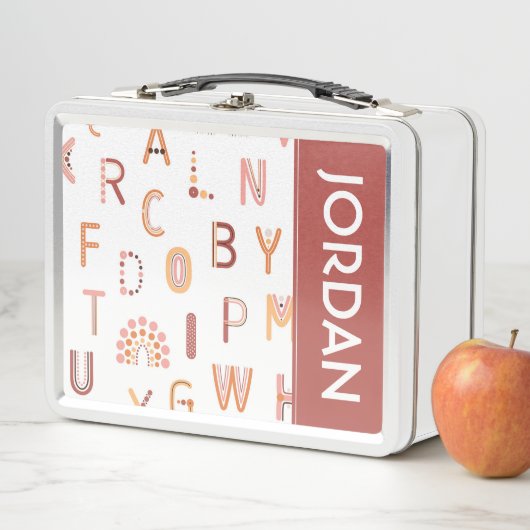 Lunch Box Motif Alphabet arc-en-ciel amusant (En situation)
