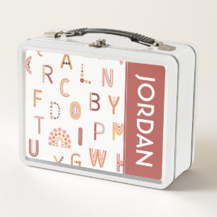 Lunch Box Motif Alphabet arc-en-ciel amusant