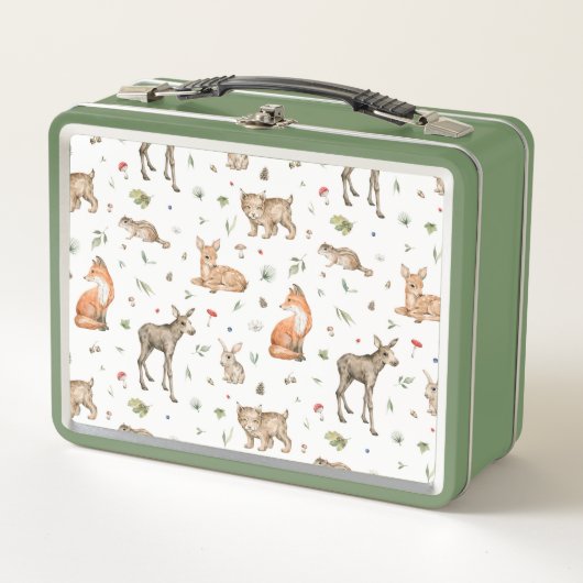 Lunch Box Motif animal de bois mou (Devant)