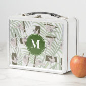 Lunch Box Motif animal mignon en forêt sauvage Monogramme (En situation)
