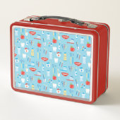 Lunch Box Motif bleu dentaire (Dos)